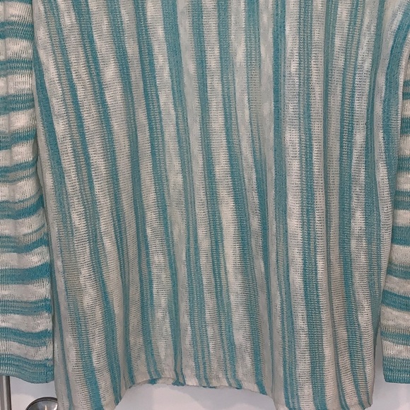 NWOT J. Jill Linen Blend Lightweight Striped Beachy Tunic Sweater L - Picture 11 of 14
